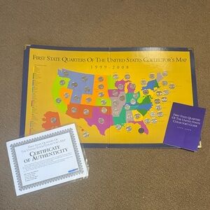 First State Quarters Of The United States Collectors Map